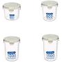 Food Savers 4 packs Food Storage Containers Food Preservation Box storage jar Transparent sealed can plastic Storage box storage jar (Color : B)