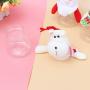 TOYANDONA 3pcs Christmas Plastic Jar Candy Food Storage Container Cookie Jar Xmas Holiday Piggy Bank Table Top Decor Goodie Bag Filler Party Favors Supplies (Assorted)