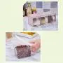 Klare Gewürzspeicher-Set Spice Jar Rack 3pcs Gewürzdose Lagerbox für Pfeffer Kräuter Salz Transparente Gewürzflasche Küchenregal