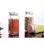 FEOOWV 10 Pcs Empty Square Glass Spice Jars Set for Storing Seasoning Salt Pepper,4oz/120ml, Pour/Sift Shaker Lid