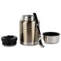 Insulated Food Thermos & Meal Container with Collapsible Spoon (16 oz.) Stainless-Steel Food Jar Hot and Cold Storage | Soup, Coffee, Water, Liquids | Airtight, Leakproof Seal,Gold