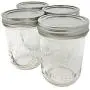 Ball Pint Mason Jars with Storage Lids and Jar Opener - Bundle Pack of 4 16 oz Wide Mouth Jars, 4 Storage Caps, and 1 Spirit Quest Supplies Large Jar Opener