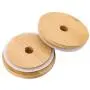 YiZYiF 4Pcs Wooden Jar Lids Reusable Bamboo Caps Lids with Straw Hole and Silicone Ring for Mason Jars Canning Drinking Jars Wood Color 86mm