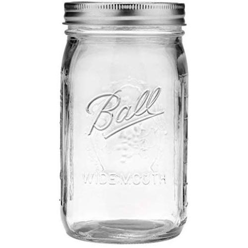 Ball Wide Mouth Quart 32-Ounces Mason Jar with Lid and Band (1-Pack)