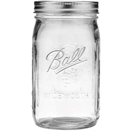 Ball Wide Mouth Quart 32-Ounces Mason Jar with Lid and Band (1-Pack) Ball Wide Mouth Quart 32-Ounces Mason Jar with Lid and Band (1-Pack)