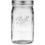 Ball Wide Mouth Quart 32-Ounces Mason Jar with Lid and Band (1-Pack)