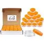 40Pieces 10G/10ML Round Clear Cream Jars Container with Orange Lids BPA free 40Pieces 10G/10ML Round Clear Cream Jars Container with Orange Lids BPA free