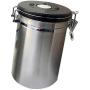 homozy Airtight Coffee Canister, Stainless Steel Container for the Kitchen, Coffee Ground Vault Jar With Co2 Valve, Great for Tea Coffee Sugar Storage (L)