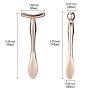 Lisapack 2PCS Metal Eye Cream Applicator Wand Stick, Massager Tool for Facial Massage, Reduce Puffiness (Rose Gold)