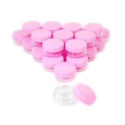 10 Gram Plastic Cosmetic Containers with Lids Pink Makeup Sample Jars BPA free 20pcs