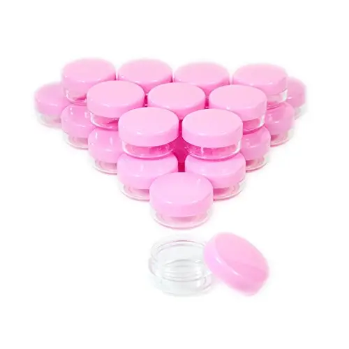 10 Gram Plastic Cosmetic Containers with Lids Pink Makeup Sample Jars BPA free 20pcs 10 Gram Plastic Cosmetic Containers with Lids Pink Makeup Sample Jars BPA free 20pcs