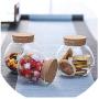 Sealed Glass Jars Borosilicate Heat Resistant Transparent Glass Storage Jars Flower Tea Dried Fruit Nuts Cans,240Ml 2Pcs