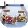 Sealed Glass Jars Borosilicate Heat Resistant Transparent Glass Storage Jars Flower Tea Dried Fruit Nuts Cans,240Ml 2Pcs