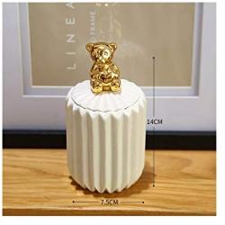 Ceramic Animal Storage Jars for Spices Candy Tank Container Jewelry Storage Box Coffee Can Bottle Kitchen Organizer,7