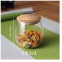 Creative Jar Spices Glass Jars with Lid Sealed Kitchen Storage Bottle Coffee Sugar Bulk Container Candy Cans,600Mlb162