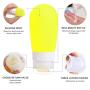 Travel Bottles, Standie 17PCS Leakproof Silicone Travel Toiletry Squeeze Bottle Set Cosmetic Toiletry Containers for Shampoo Lotion Condiment