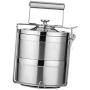 Stackable Layer Stainless Food Storage Container Insulated Thermal - 2 Tier