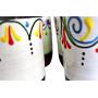 Cactus Canyon Ceramics Spanish Terracotta 5-Piece Cup Set, White