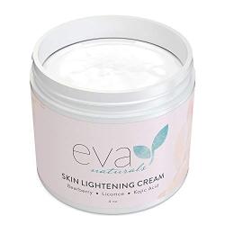 Kojic Acid Skin Cream by Eva Naturals (4 oz) - Hyperpigmentation Cream for Dark Spots on Face and Neck - Helps Boost Collagen Production - With Bearberry, Licorice, Kojic Acid