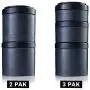 BlenderBottle ProStak Twist n Lock Storage Jars Expansion 2-Pak with Pill Tray, Black BlenderBottle ProStak Twist n Lock Storage Jars Expansion 2-Pak with Pill Tray, Black