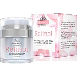 Prime Beauty Retinol Moisturizer Cream for Face and Eye Area – With Hyaluronic Acid, Jojoba Oil, Vitamin E, Retinol – Anti Aging, Anti Wrinkle, Fine Lines – Organic Skin Care – Day and Night Cream 1.7
