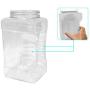 ljdeals 1 Gallon Clear Plastic Storage Containers Jars with Lids, Pack of 2, Easy Grip Handles, BPA Free, FDA Approved, Food Safe, Made in USA