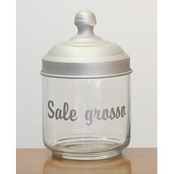 Italo Ottinetti Glass Jar Anodised Matt Aluminium Lid 0.75 Litre Sale Gross, Metallic, one Size
