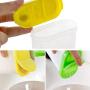 Simple Life Containers Jars Simple Creative Food Grade Plastic Oval Double Cover Seasoning Box Kitchen Utility(Pink) Simple Life Containers Jars (Color : Green)