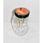 25 Home Decor New 8"&quotFright This Way Witch on her Broom Air Tight Ceramic Hinged Lid & Glass Canister Storage Jar