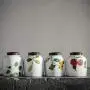 Foylome Set of 4 Hand Drawn Flower Tea Can Kitchen Canister Set with Wood Lids Sugar, Coffee, Flour or Food Storage Jar Foylome Set of 4 Hand Drawn Flower Tea Can Kitchen Canister Set with Wood Lids Sugar, Coffee, Flour or Food Storage Jar