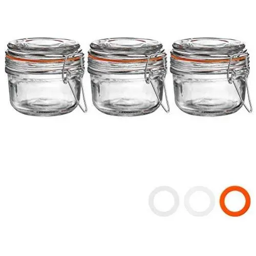 Argon Tableware Preserving/Jam Glass Storage Jars - 125ml - Pack of 3