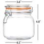 Encheng 25 oz Glass Jars With Airtight Lids And Leak Proof Rubber Gasket,Wide Mouth Mason Jars With Hinged Lids For Kitchen Canisters 750ml, Glass Storage Containers 6 Pack …