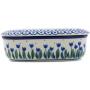 Polish Pottery 5?-inch Jar with Lid made by Ceramika Artystyczna (Water Tulip Theme) + Certificate of Authenticity