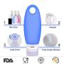 Silicone Travel Containers Bottles Portable Refillable Squeeze Tube with Cream Jars and Shower Line Lanyard(4Bottles+3Jars)