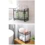 Kitchen Storage,2-Tier Spice Rack- 2-Tier Standing Spice Rack Organizer, Detachable Cans Bottles Organizer Shelf Holder For Home Kitchen Bathroom Countertop Storage for Spice Jar, Can, Bottle and more