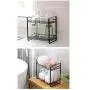 2-Etagenes Gewürzregal – 2-Etagenes Stehendes Gewürzregal Organizer, Abnehmbare Behälter Glasflaschenhalter Regalhalter für Küche Bad Schrankplatz für Gewürzglas, Flasche und mehr