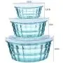 Kitchen Food Storage Jar Airtight Food Storage Plastic Food Container With Lid 3-Piece Set Food Storage Jar Kitchen 100% BPA Free Used For Freezer Dishwasher (Color : Green)