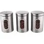 Homiu Silberne Kaffeepulver- und Teesüßstoffbehälter Set 3er-Set