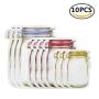 Reusable Jar Bottles Bags Nuts Candy Cookies Bag Seal Fresh Food Storage Bag Snacks Zipper Sealed Kitchen Organizer,10pcs