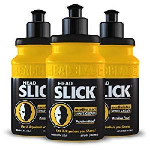 HeadBlade HeadSlick Mens Head & Skull Shaving Cream | No more Nick, Cuts, or Razor Burns | 5 oz (3 Pack)