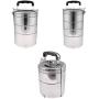 joyMerit Stainless Steel Thermal Storage Organizer Food Containers 3 Sizes - 2 Tier