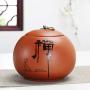 Purple Clay Kung Fu Tea Set Accessories Tea Caddy Ceramic Storage Canister Tea Cans Food Container Spice Candy Sealed Jar,D