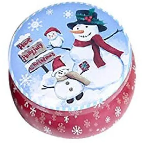 Amosfun Christmas Cookie Candy Storage Containers Christmas Candle Tin Jars Metal Candle Tin for DIY Making Candles