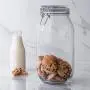 Argon Tableware Glass Storage Jar with Airtight Clip Lid - 2 Litre - Clear Seal Argon Tableware Glass Storage Jar with Airtight Clip Lid - 2 Litre - Clear Seal