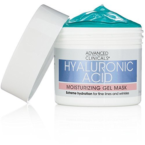 Advanced Clinicals Hyaluronic Acid Moisturizing Gel Mask with soothing chamomile. Extreme hydration for fine lines and wrinkles. Supersize 5 oz