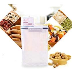 Yerflew Kitchen Plastic Sealed Jar Tanks Fresh Grain Dry Food Storage Container With Measuring Scoop