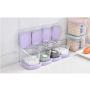 Removable and easy to clean with cover Seasoning b Spice Container Seasoning Box Set Spice Canister Condiment Jar Food Storage Container Spice Jar Kitchen Cruet With Lid Spoon Kitchen Utensils 4pcs Se