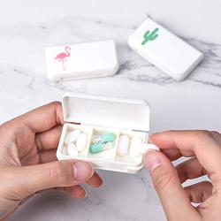 Portable Three Grid Small Pill Box Mini Travel Pill Storage Box Drug Dispensing Pillbox For Home,4