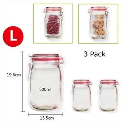 PROGLEAM Storage & Organization, Food Storage Preserving Bag Mason Bottle Jars Children Biscuit Snack Container, L PROGLEAM Storage & Organization, Food Storage Preserving Bag Mason Bottle Jars Children Biscuit Snack Container, L