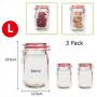 PROGLEAM Storage & Organization, Food Storage Preserving Bag Mason Bottle Jars Children Biscuit Snack Container, L